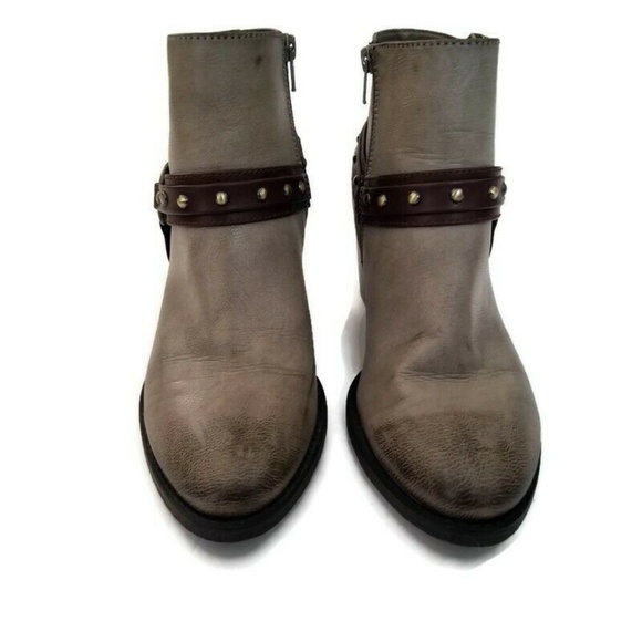 Kohls Sonoma Women's Biker Brown Ankle Boots Sz 8 - Picture 3 of 9